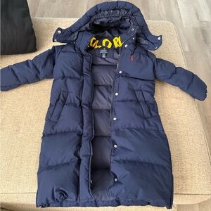 Toddler Ralph Lauren POLO PUFFER jacket | Navy Blue | Size 5 | Excellent